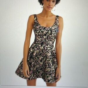 Free People metallic fit and flare jacquard dress/XS